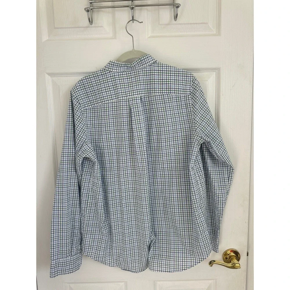 Polo Ralph Lauren Boys XL 18-20 Natural Stretch Plaid Button Down Shirt Pony EUC